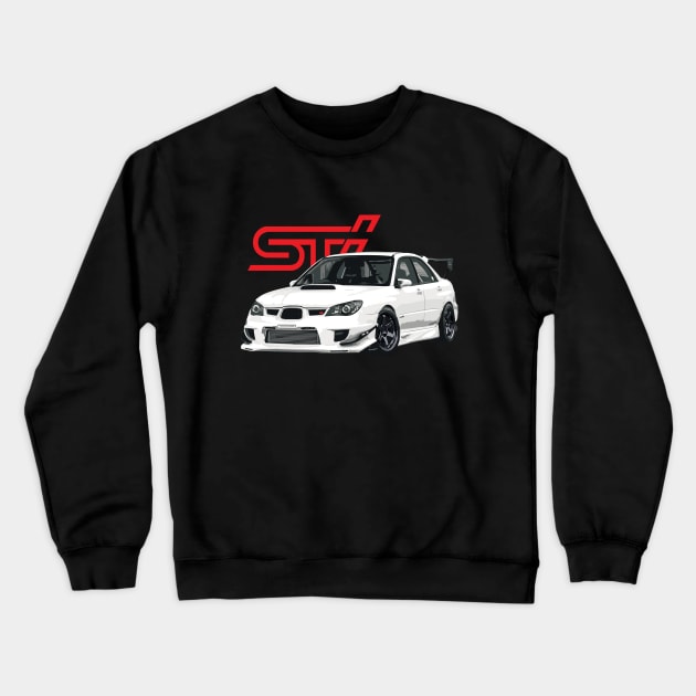 Subaru Impreza WRX STi GDB Hawkeye Crewneck Sweatshirt by cowtown_cowboy